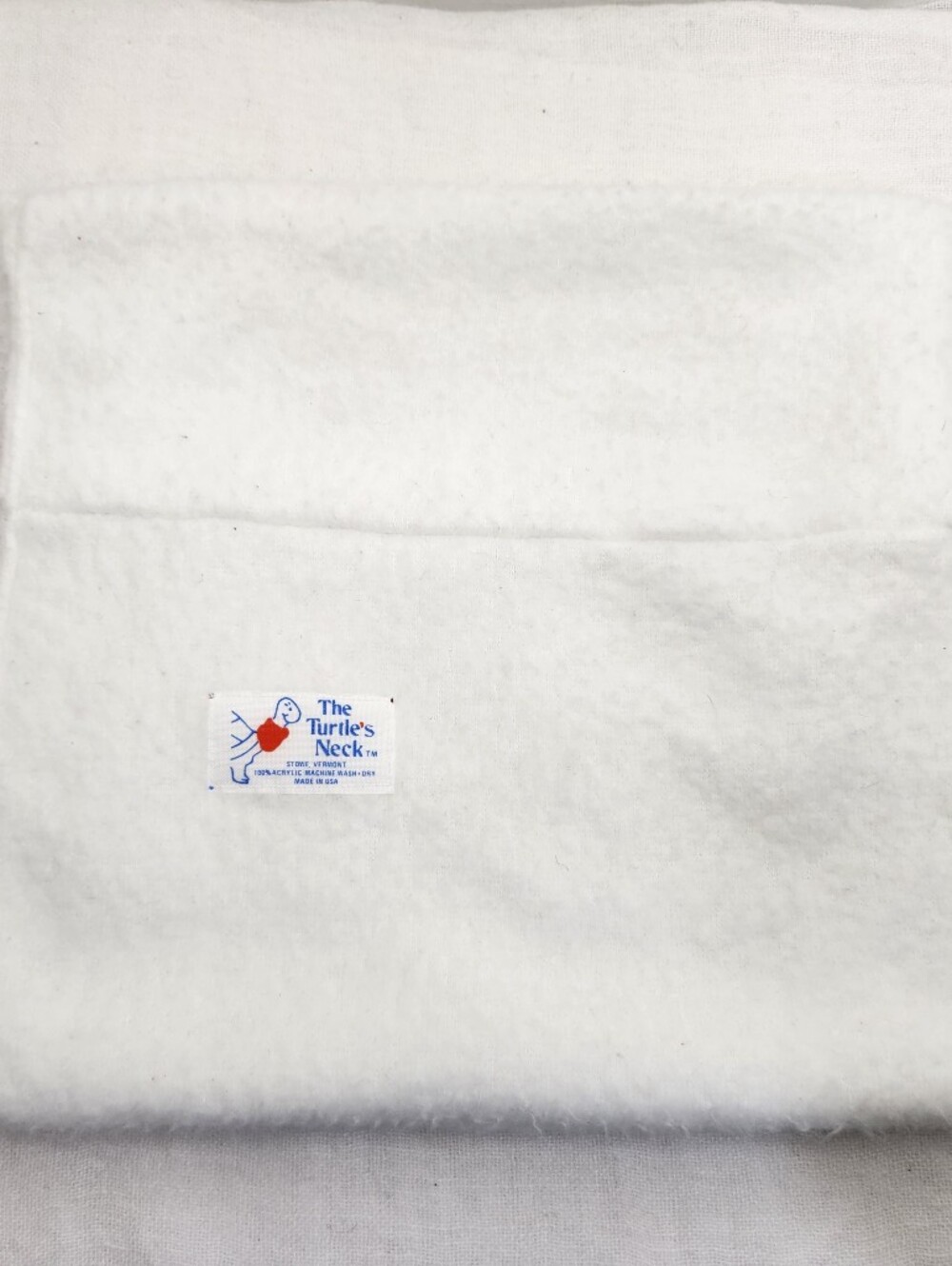 Vintage Turtle Fur White Fleece Neck Warmer